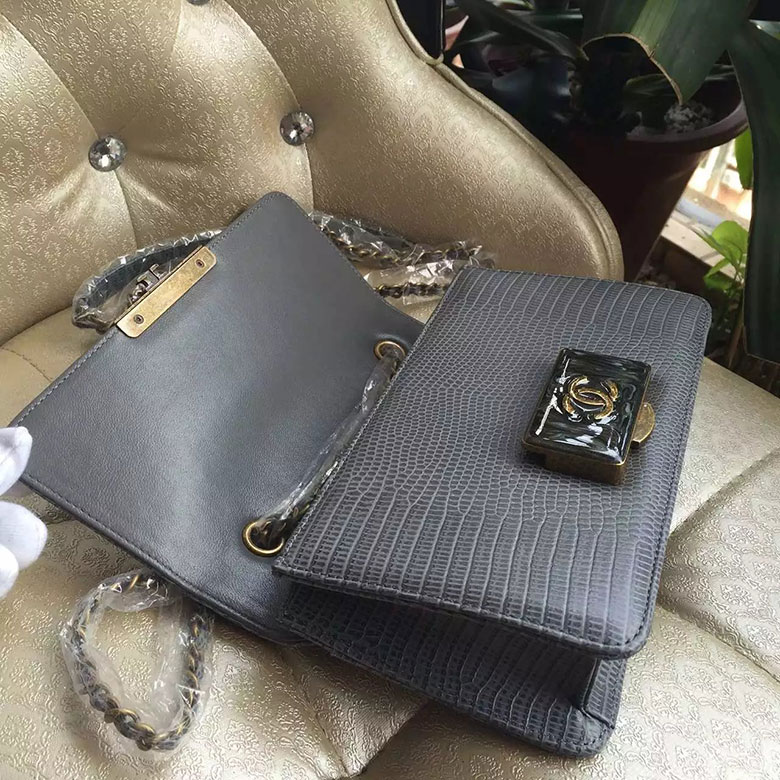 2016 Chanel A60889 Flag Bag Original Leather Grey with Brass hardware