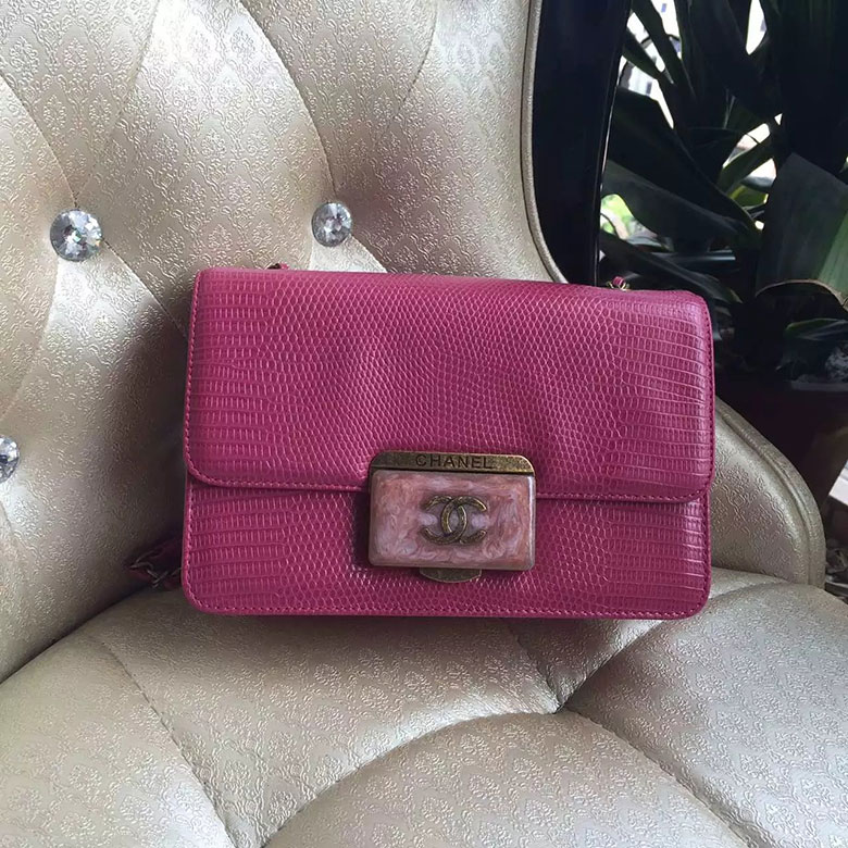 2016 Chanel A60889 Flag Bag Original Leather Rose with Brass hardware