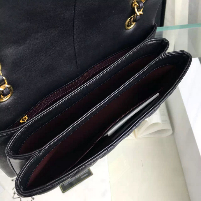 2016 Chanel A76088 Flag Bag Original lambskin Leather Black