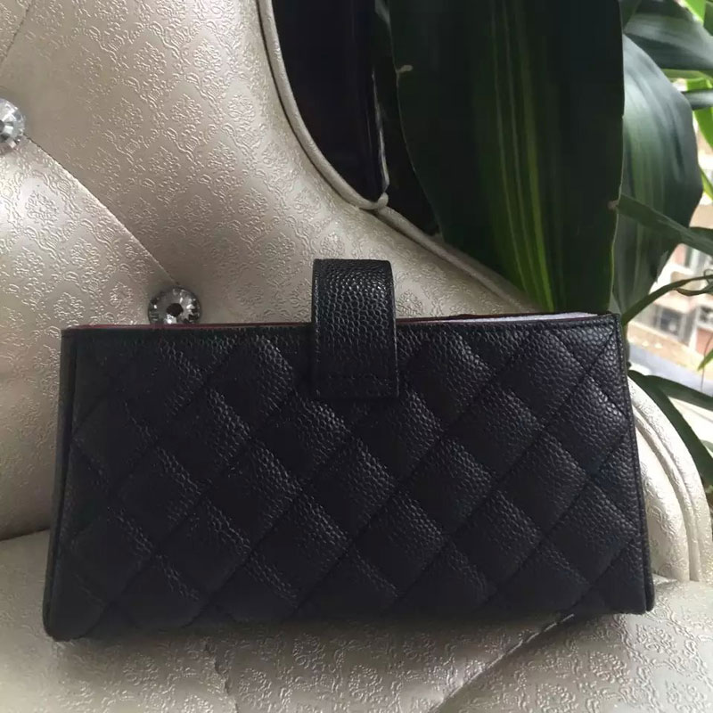 2016 Chanel Bag in original Caviar Leather A69204 Black with Silver