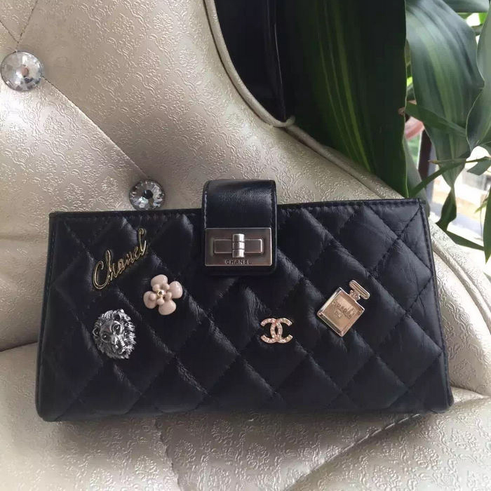 2016 Chanel Bag in original Cowhide Leather A80446 Black