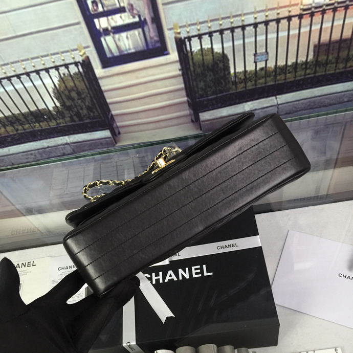 2016 Chanel Classic Flap Bag 1112 Black Original leather Gold