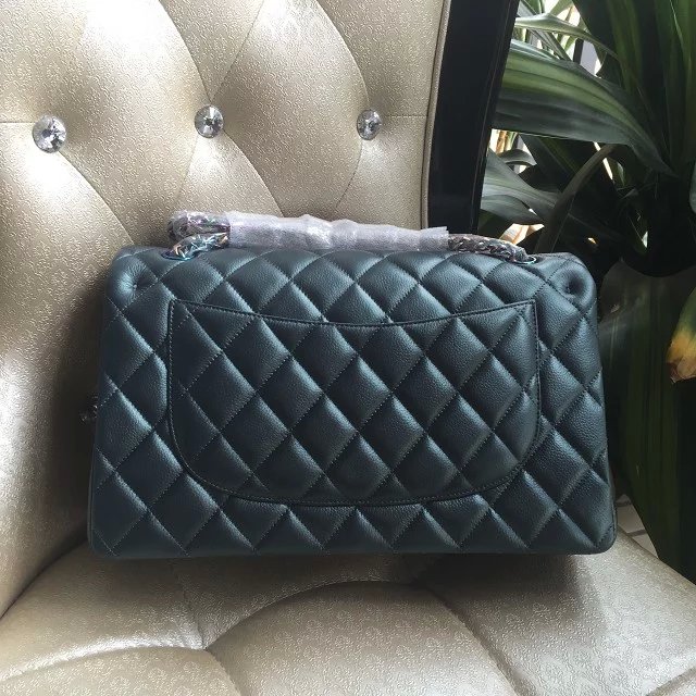 2016 Chanel Classic Flap Bag 1113 Original leather in Green