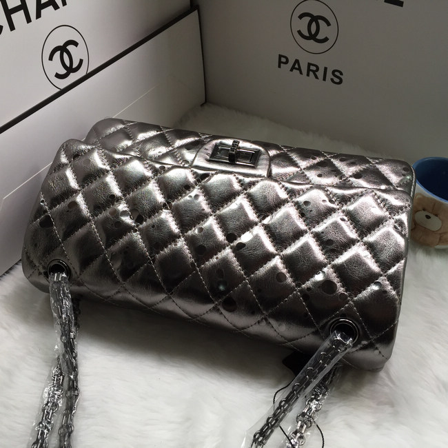 2016 Chanel Classic Flap Bag 1113 Shiny Iridescent Leather in Antique