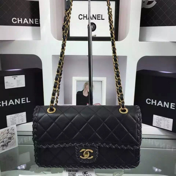 2016 Chanel Classic Flap Bag Original Calf Leather A92801 Black