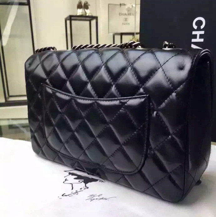 2016 Chanel Classic Flap Bag Original Calfskin Leather A92760 Black