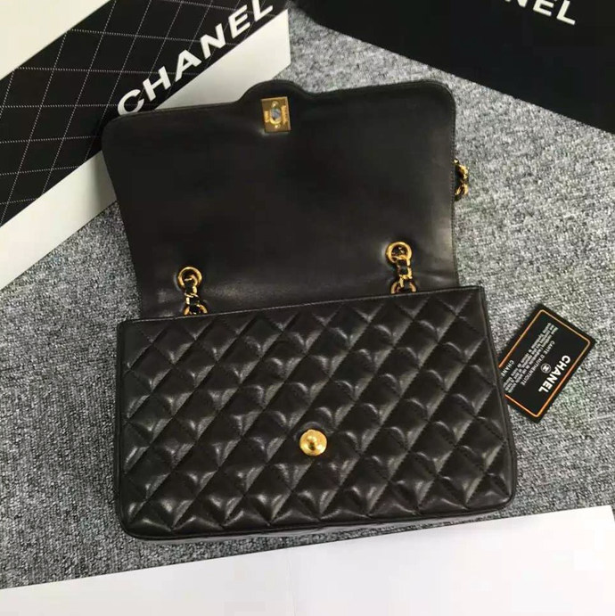 2016 Chanel Classic Flap Bag Original Leather A91021 Black