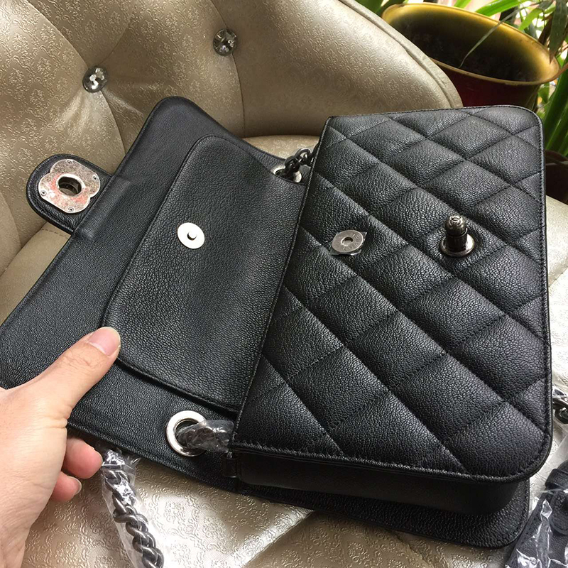 2016 Chanel Classic Flap Bags Original Goatskin Leather A67029 Black