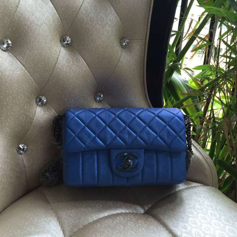 2016 Chanel Classic Flap Bags Original leather A3400 in Blue