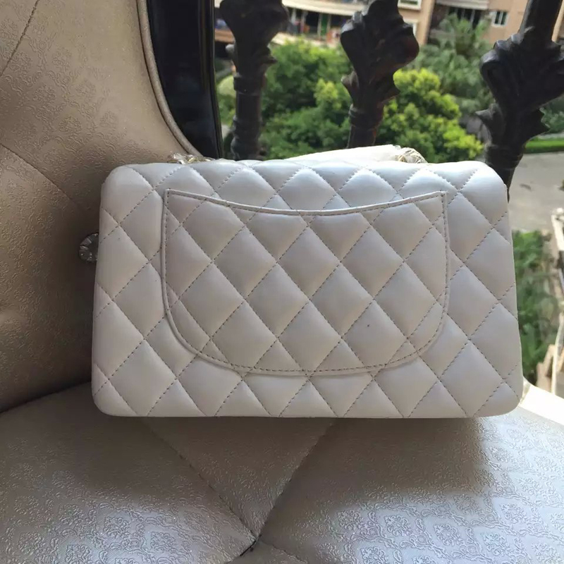 2016 Chanel Classic Mini Flap Bags Original sheepskin leather A1116 in White