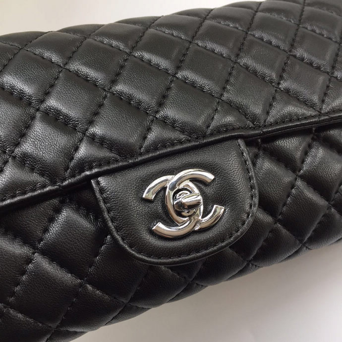 2016 Chanel Clutch wallet Lambskin Leather A80041 Black