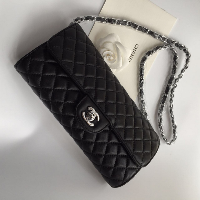 2016 Chanel Clutch wallet Lambskin Leather A80041 Black