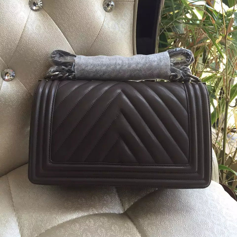 2016 Chanel LE Boy Flap Shoulder Bag Original Leather A67086 Grey