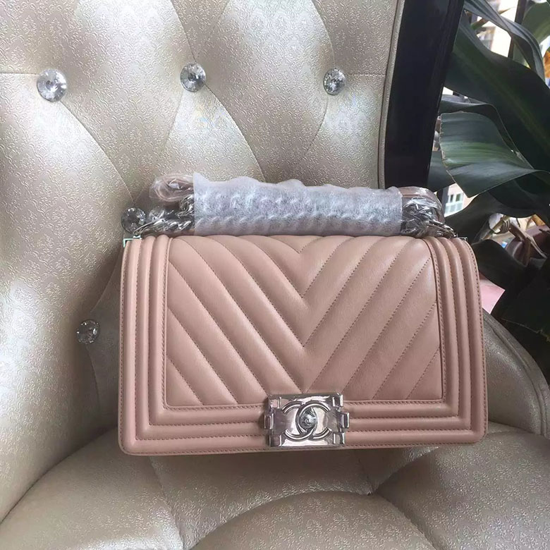 2016 Chanel LE Boy Flap Shoulder Bag Original Leather A67086 Pink