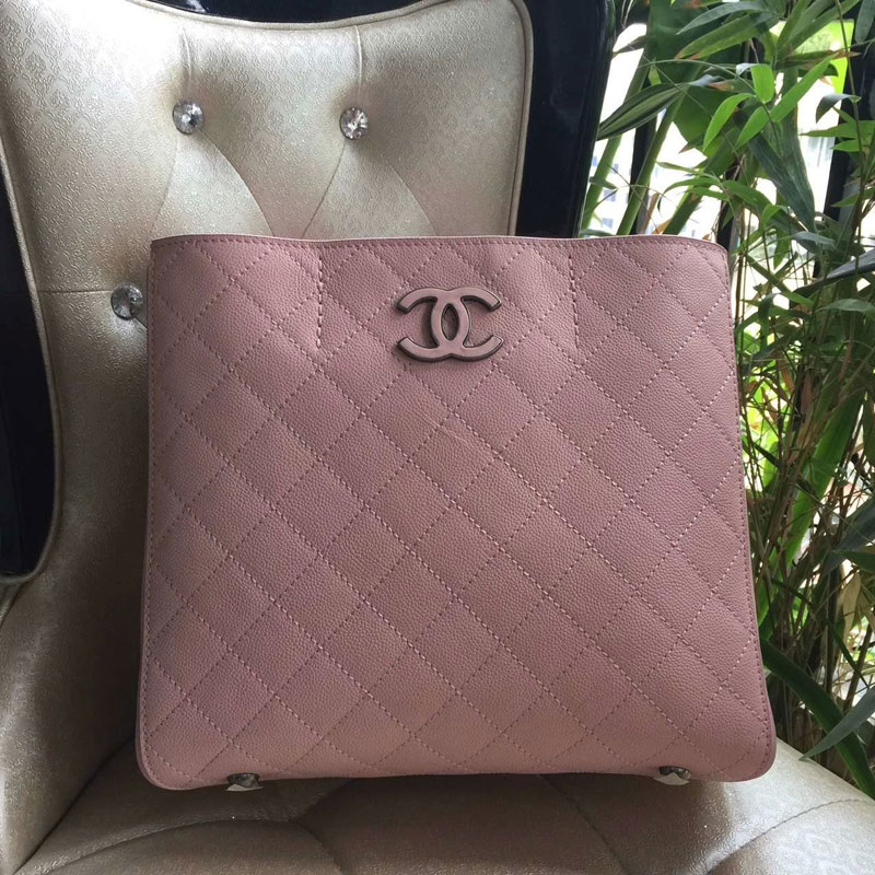 2016 Chanel Original Caviar Leather shoulder Tote Bag A1238 Pink