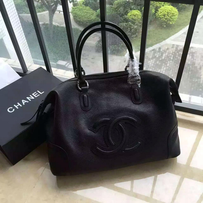 2016 Chanel Original Deer Leather Tote Bag A4746 Black