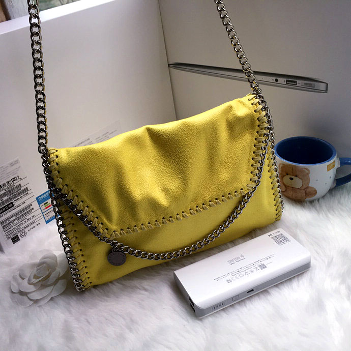 2016 Stella mccartney Suede Leather shoulder Bag A875 Yellow