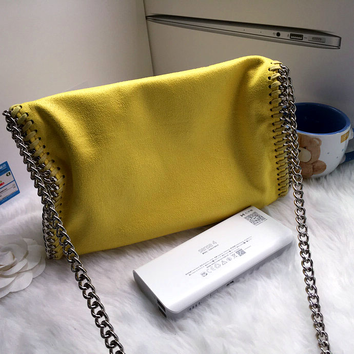 2016 Stella mccartney Suede Leather shoulder Bag A875 Yellow