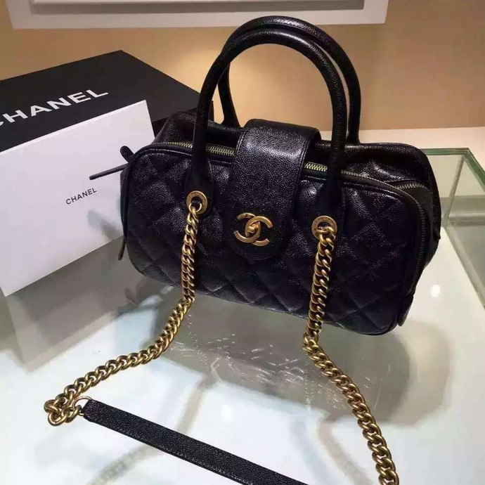 2016 Chanel Tote Bags Original Caviar Leather A98050 Black