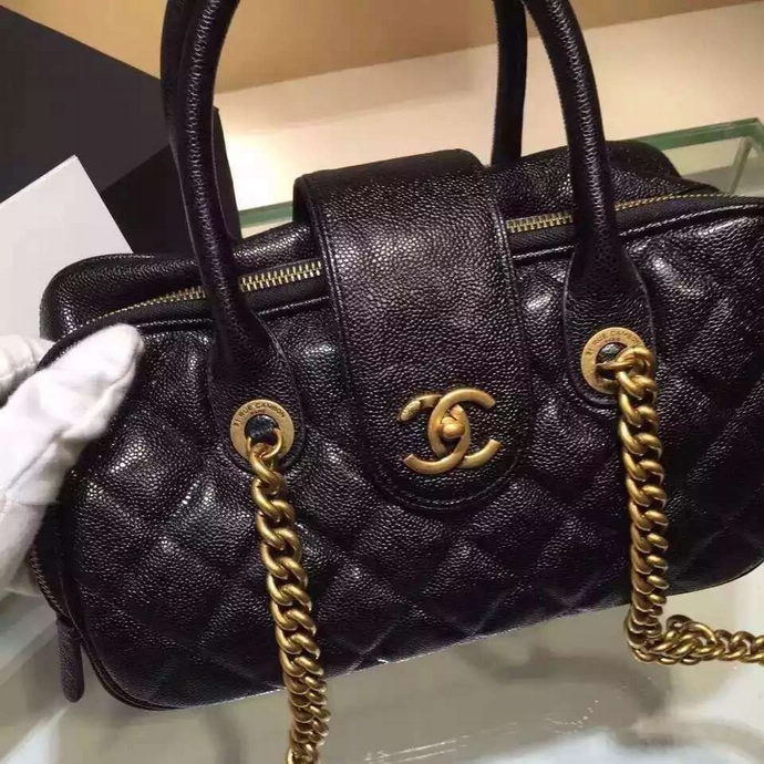 2016 Chanel Tote Bags Original Caviar Leather A98050 Black