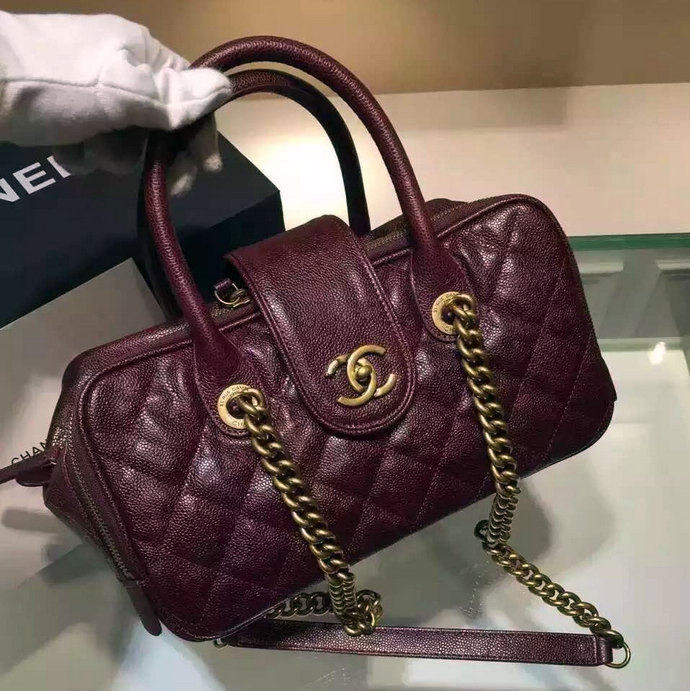 2016 Chanel Tote Bags Original Caviar Leather A98050 Burgundy