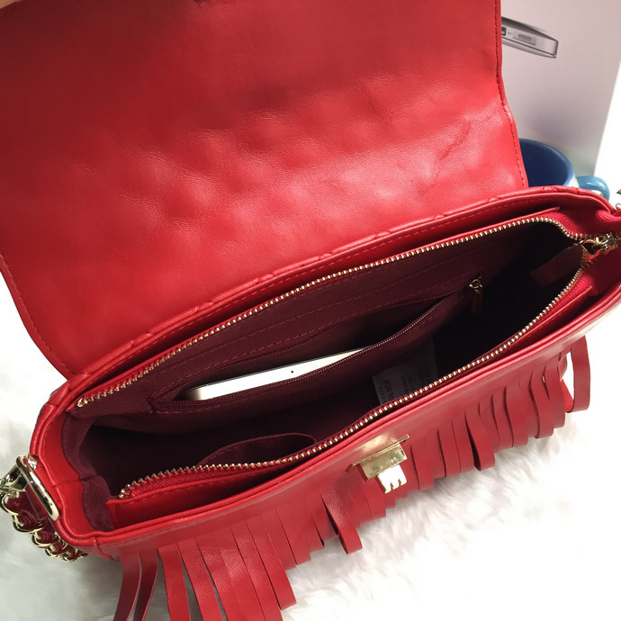 2016 Chanel Tote shoulder Bag Sheepskin Leather A8179 Red