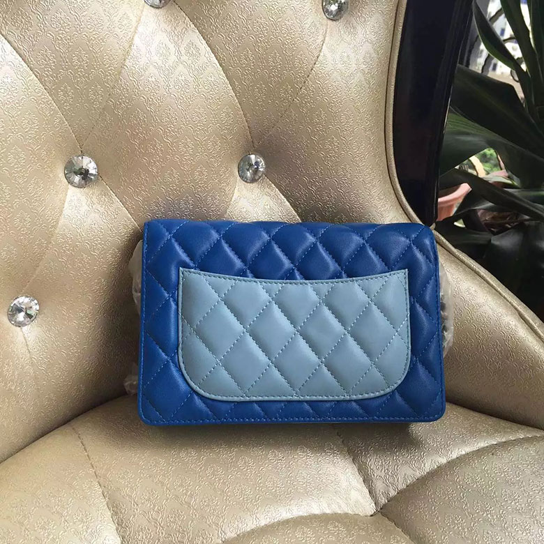 2016 Chanel WOC A80797 Original Leather Mini Bag Silver