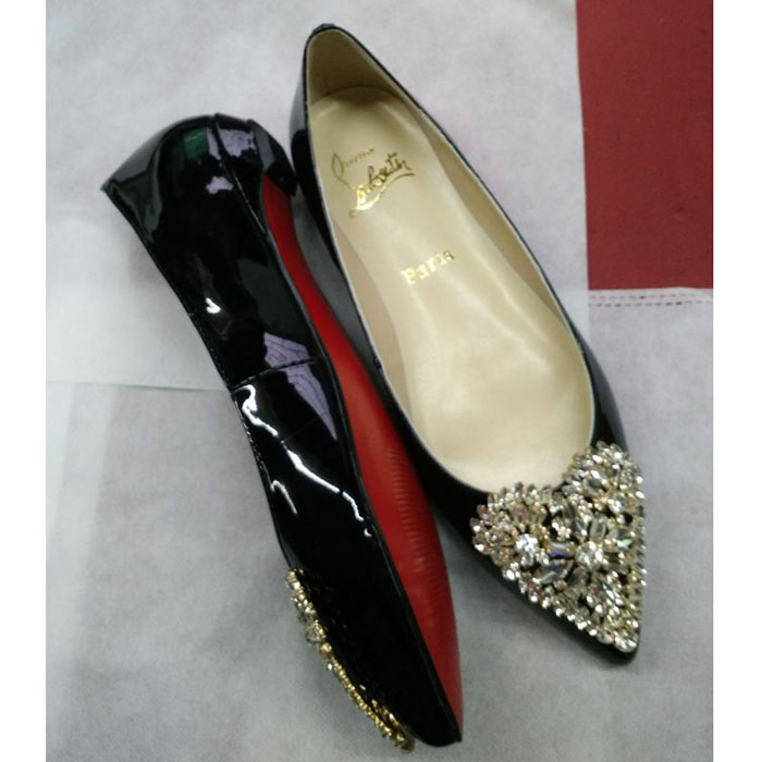 2016 Christian Louboutin Flats shoes in Patent leather