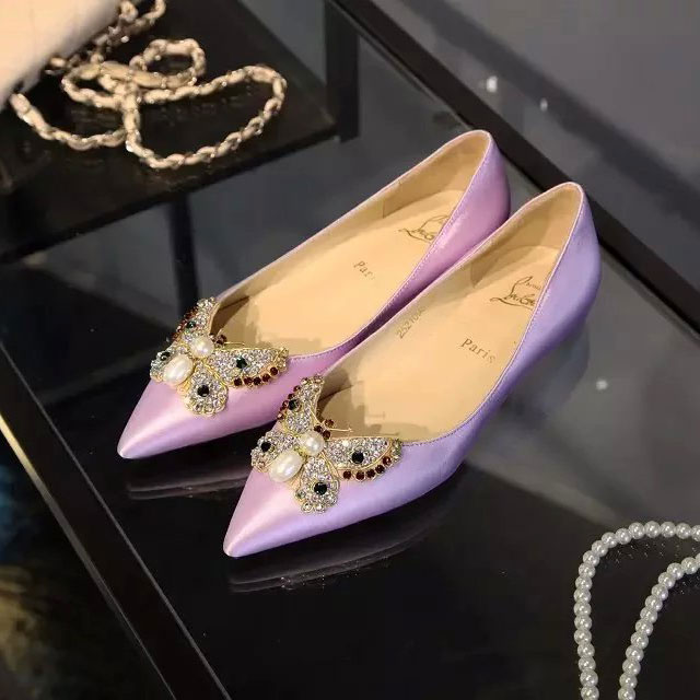 2016 Christian Louboutin Flats shoes in Silk