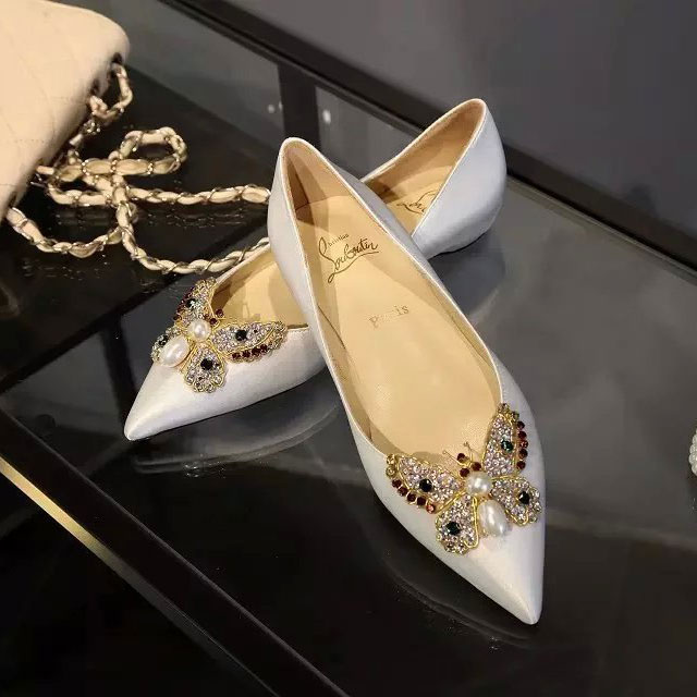 2016 Christian Louboutin Flats shoes in Silk