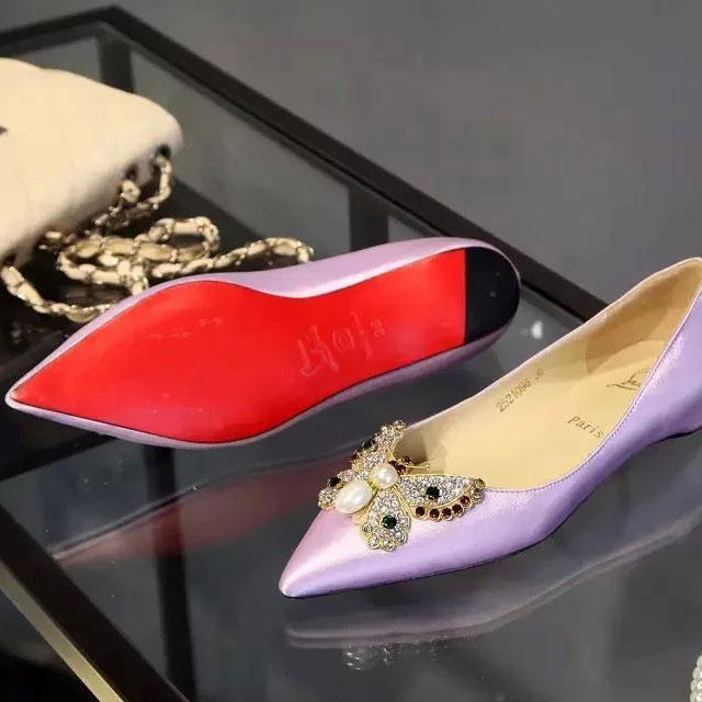 2016 Christian Louboutin Flats shoes in Silk