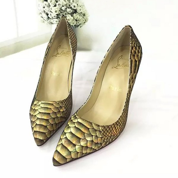 2016 Christian Louboutin Snake stripes leather women Sandals shoe