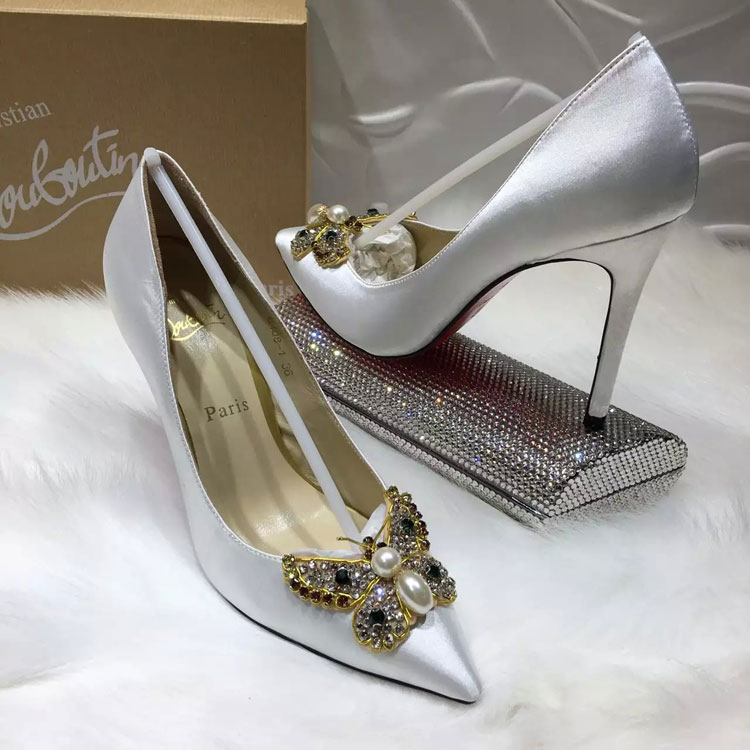 2016 Christian Louboutin high-heeled shoes in Silk 10.5cm