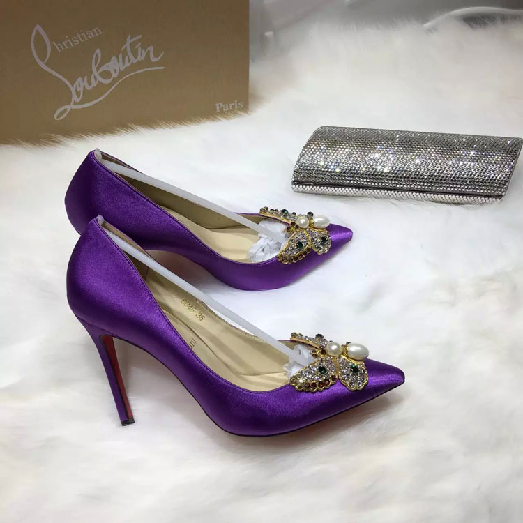 2016 Christian Louboutin high-heeled shoes in Silk 10.5cm