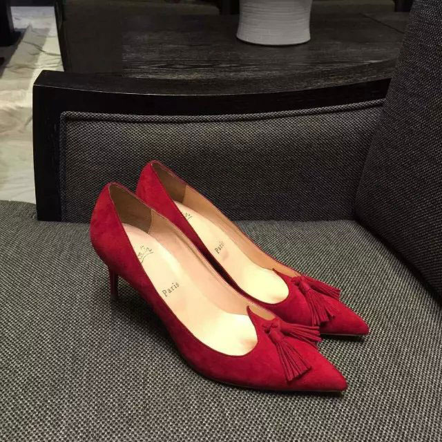 2016 Christian Louboutin shoes in velvet 7.5CM