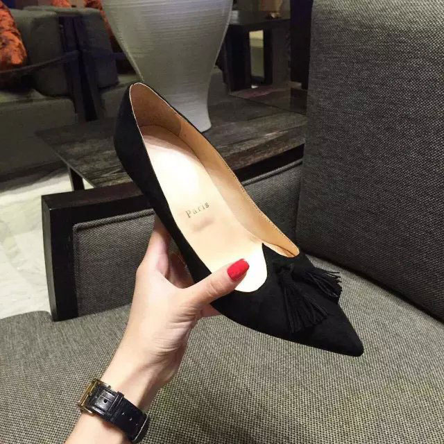 2016 Christian Louboutin shoes in velvet 7.5CM