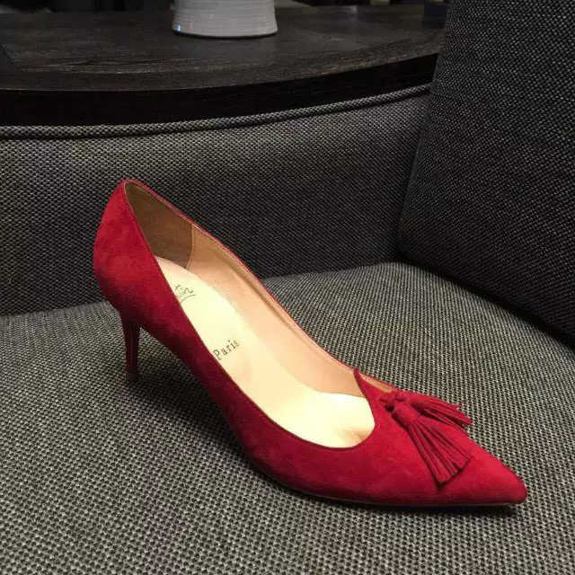 2016 Christian Louboutin shoes in velvet 7.5CM