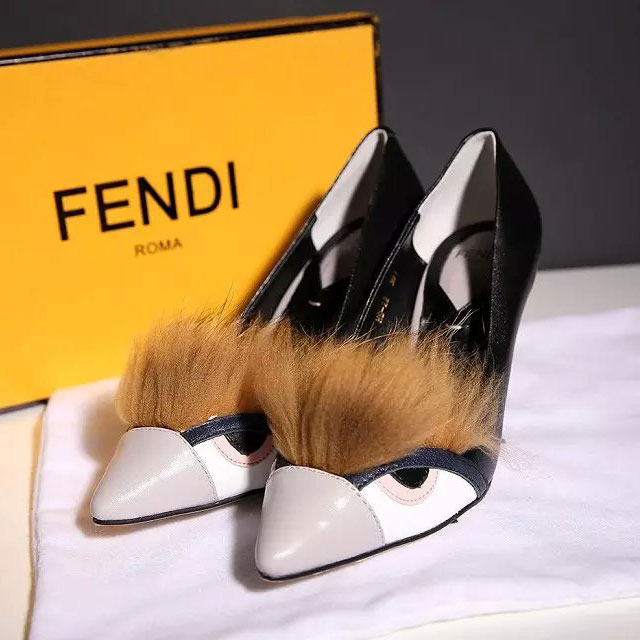 2016 Fendi women whoes in Goatskin leather Heel Height 8cm