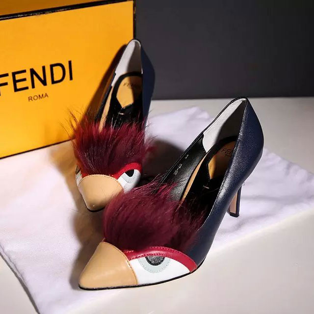 2016 Fendi women whoes in Goatskin leather Heel Height 8cm