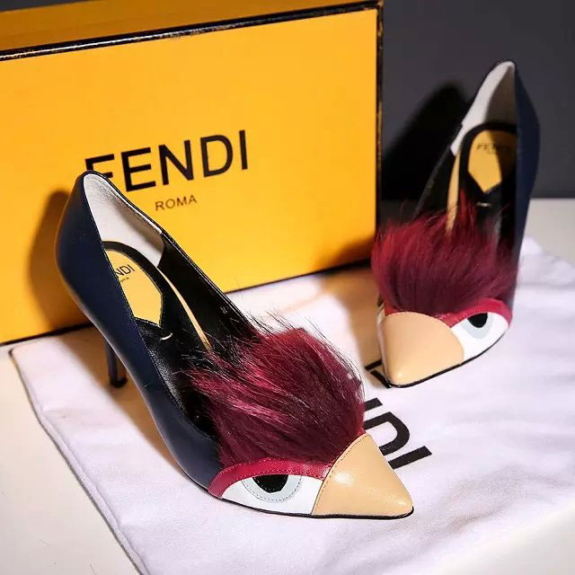 2016 Fendi women whoes in Goatskin leather Heel Height 8cm