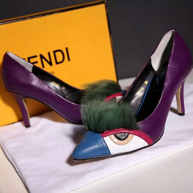 2016 Fendi women whoes in Goatskin leather Heel Height 8cm