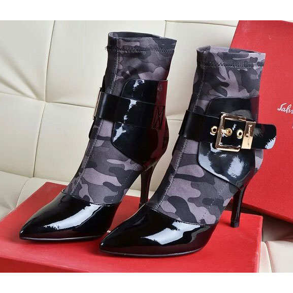 2016 Ferragamo women Boots in Patent leather