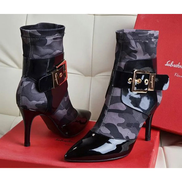 2016 Ferragamo women Boots in Patent leather