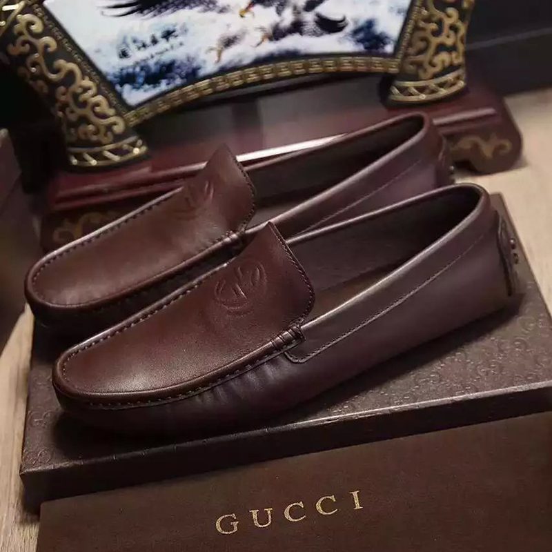 2016 Gucci Calfskin leather men shoes