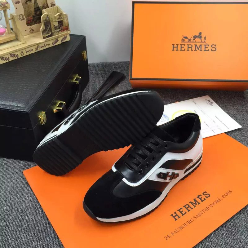 2016 Hermes Calfskin Nubuck leather men Casual shoes