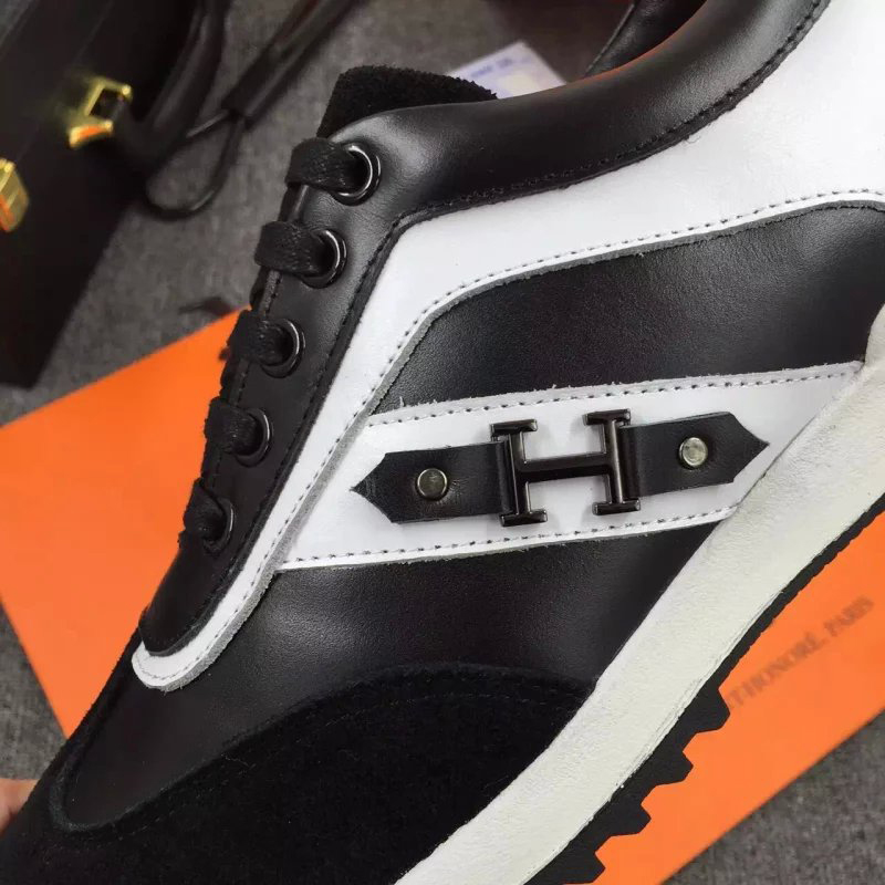 2016 Hermes Calfskin Nubuck leather men Casual shoes