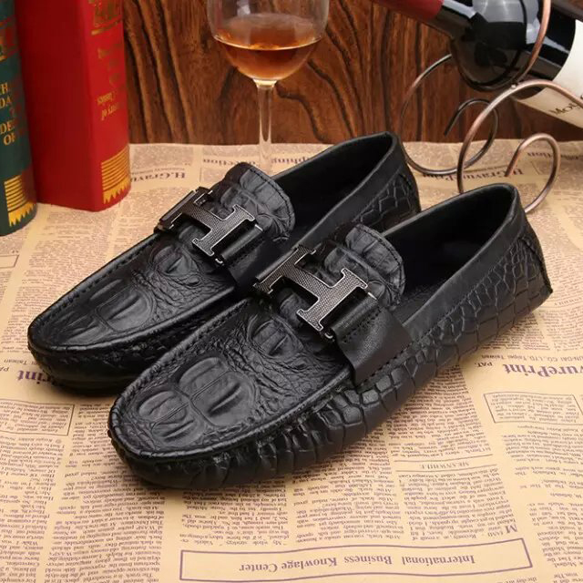 2016 Hermes Calfskin leather men Casual shoes