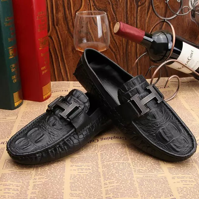 2016 Hermes Calfskin leather men Casual shoes