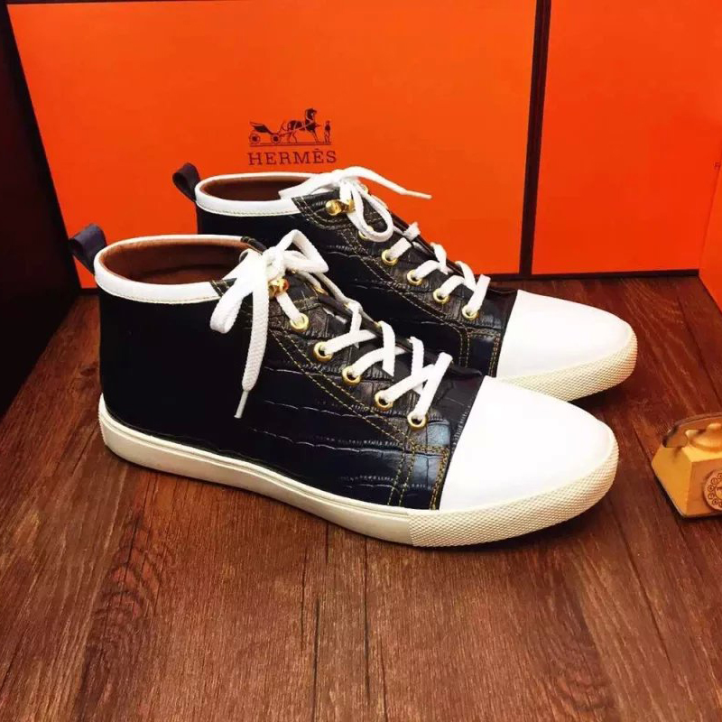 2016 Hermes Calfskin leather men Casual shoes