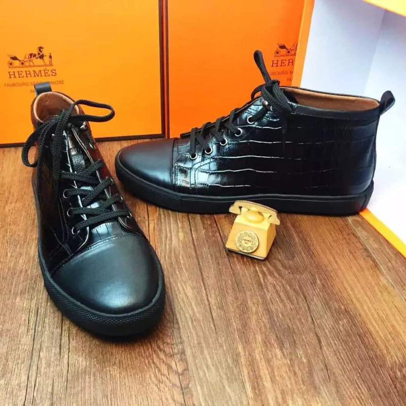 2016 Hermes Calfskin leather men Casual shoes